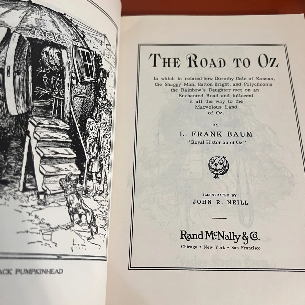 The Road to Oz L Frank Baum Rand McNally Vintage Childrens Book John R Neill